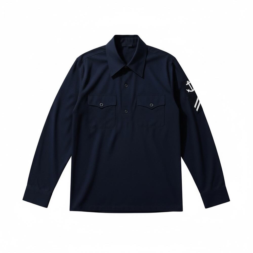 US Navy Dress Blues High Military Black Shirt Quality 16.5”x34”